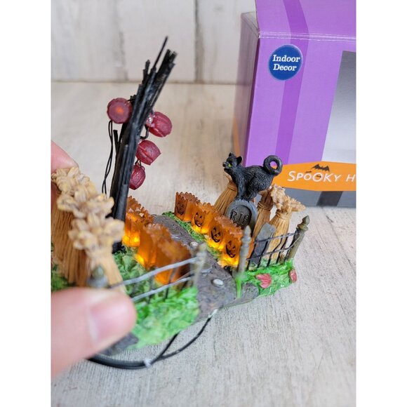 Spooky Hollow Halloween bridge house walkway light up Village accessory graveyar - Picture 6 of 10